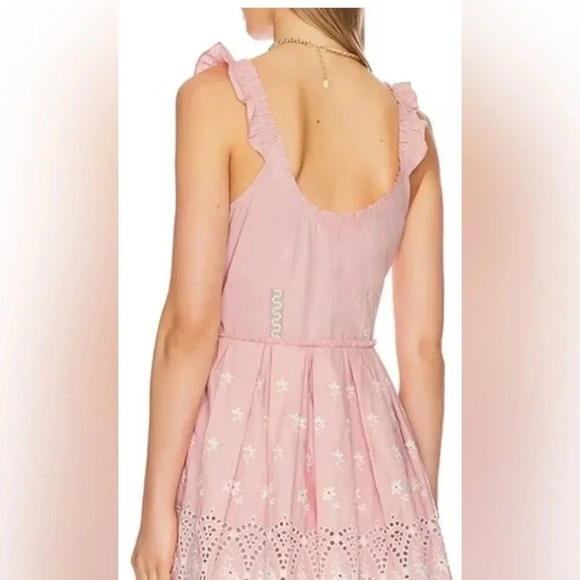 NWT LoveShackFancy Mochi Bubble Bath Pink Sleeveless Mini Dress Size 6 - Picture 3 of 13